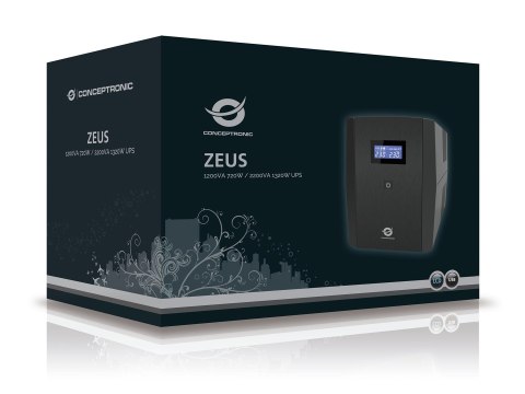 Zasilacz UPS CONCEPTRONIC ZEUS 2200VA 1320W 3xIEC+2xSchuko HID,USB No name