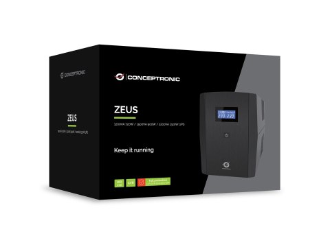 Zasilacz awaryjny UPS Conceptronic 2200 VA/1320 W/4 W/Wielka Brytania/HID USB/RJ45in/wyjście/AVR sw No name