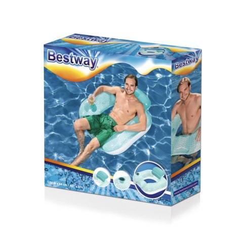 Dmuchana Poduszka Koło Do Pływania Niebieskie 102 x 94 cm Bestway 43097 BESTWAY