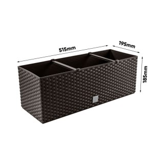 Doniczka z wkładem Rato Case DRTC500 umbra Prosperplast