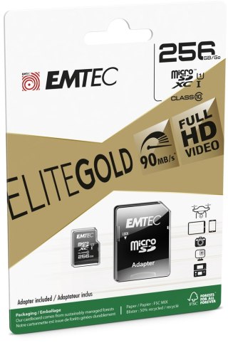 Emtec EliteGold 256 GB MicroSDXC UHS-I Klasa 10 EMTEC
