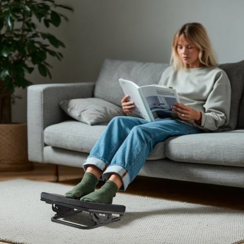 MACLEAN PODNÓŻEK ERGONOMICZNY PŁYNNIE REGULOWANY KĄT NACHYLENIA Z PODUSZKĄ MC-460 Maclean