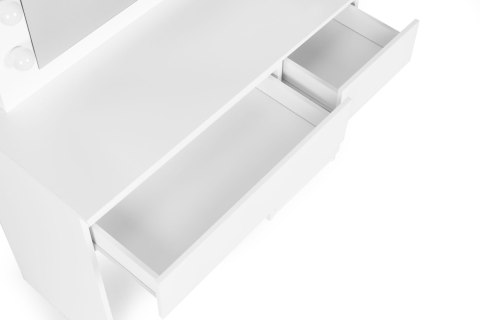 Toaletka kosmetyczna z lustrem i oświetleniem 5 szuflad taboret ModernHome ModernHome