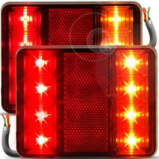 2x lampa tylna tył lewa prawa przyczepy zespolona led diodowa tył zestaw RTO