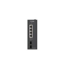 D-Link DIS-100G-06P przełącznik sieciowy Nie zarządzany L2 Gigabit Ethernet (10/100/1000) Obsługa PoE DIN rail Czarny D-Link