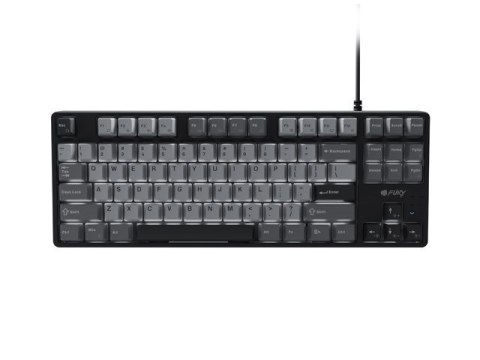 FURY KLAWIATURA DLA GRACZY KANABO K2 US BIAŁE PODŚWIETLENIE MECHANICZNA CZARNO-SZARA FURY