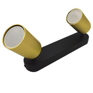 Lampa spotlight Elan 2xGU10 złota+czarna 55*100