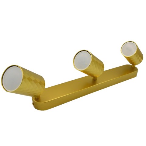 Lampa spotlight Fama 3xGU10 złota 55*100