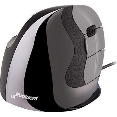 Mysz Evoluent VerticalMouse D Prawa średnia przewodowa antracytowa sprzedaż detaliczna No name