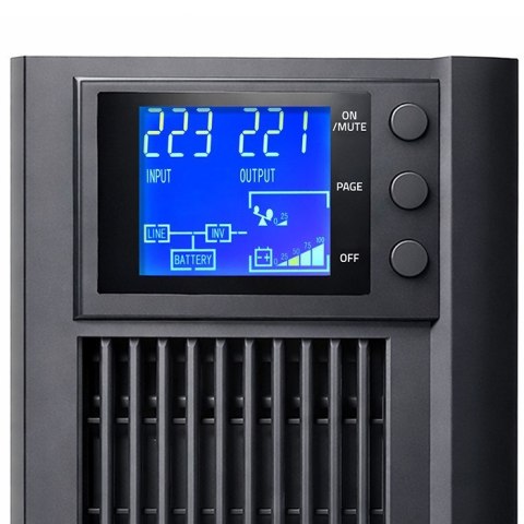 Qoltec Zasilacz awaryjny UPS Pure Sine Wave | 1kVA | 800W | AVR | LCD | Czysty Sinus Qoltec