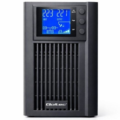 Qoltec Zasilacz awaryjny UPS Pure Sine Wave | 1kVA | 800W | AVR | LCD | Czysty Sinus Qoltec