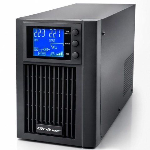Qoltec Zasilacz awaryjny UPS Pure Sine Wave | 1kVA | 800W | AVR | LCD | Czysty Sinus Qoltec