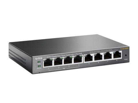 TP-Link TL-SG108PE Zarządzany L2 Gigabit Ethernet (10/100/1000) Obsługa PoE Czarny TP-LINK