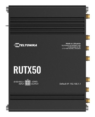 Teltonika RUTX50 router bezprzewodowy Gigabit Ethernet Dual-band (2.4 GHz/5 GHz) 5G Czarny Teltonika