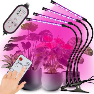 - 4x lampa do wzrostu uprawy roślin 80x led full spectrum 36w + pilot - e949-1 RTO