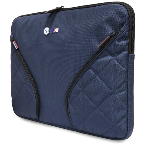 BMW Nylon Pockets & Metal Logo Sleeve - Etui na notebook 16" (granatowy) BMW