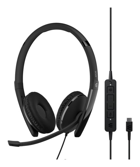EPOS ADAPT 160T ANC USB-C Ohraufliegendes, binaurales USB-C-Headset mit ANC, kabelgebunden, MS Teams cert. EPOS