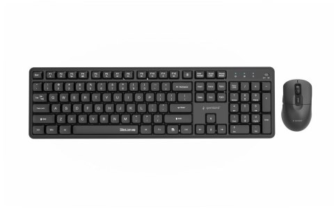GEMBIRD BEZPRZEWODOWY ZESTAW KLAWIATURY + MYSZ SILENT KEY PRO BUSINESS, CZARNY, UKŁAD US GEMBIRD