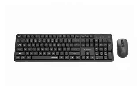 GEMBIRD BEZPRZEWODOWY ZESTAW KLAWIATURY + MYSZ SILENT KEY PRO BUSINESS, CZARNY, UKŁAD US GEMBIRD