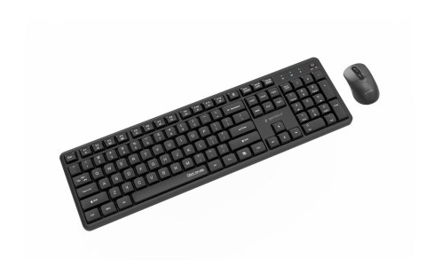 GEMBIRD BEZPRZEWODOWY ZESTAW KLAWIATURY + MYSZ SILENT KEY PRO BUSINESS, CZARNY, UKŁAD US GEMBIRD