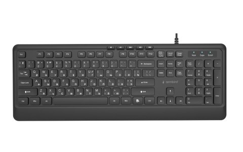 GEMBIRD PRZEWODOWA KLAWIATURA MULTIMEDIALNA SLIM 5 KLAWISZY HOTKEYS, RU LAYOUT, CZARNA GEMBIRD