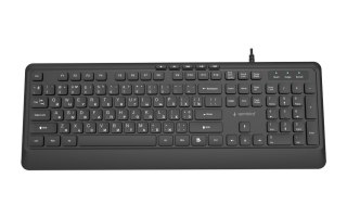 GEMBIRD PRZEWODOWA KLAWIATURA MULTIMEDIALNA SLIM 5 KLAWISZY HOTKEYS, RU LAYOUT, CZARNA GEMBIRD