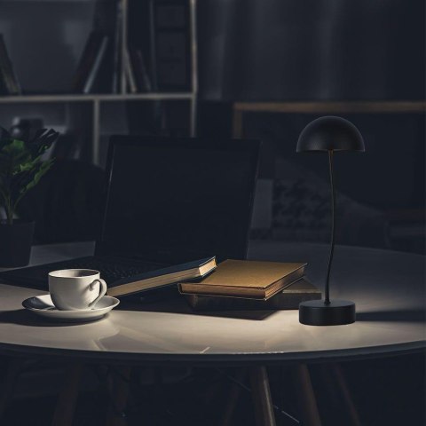 Lampka stołowa nocna V-TAC 3W LED 36cm ładowanie ściemnianie czarna VT-7574 3000K 100lm