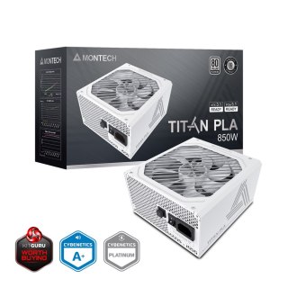 Montech Titan PLA 850W - 80 PLUS & Cybenetics Platinum, modularny, PCIe 5.1 - 850 Wat Montech