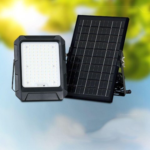 Naświetlacz LED solarny V-TAC 10W pilot auto timer IP65 czarny VT-55W 4000K 1000lm
