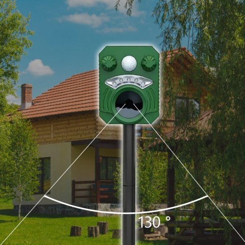 Odstraszacz ultradźwiękowy świetlny solarny wodoodporny gryzoni zwierząt RTO