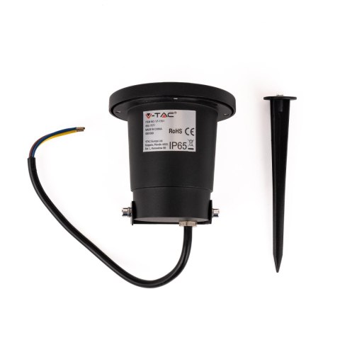 Oprawa gruntowa ogrodowa wbijana aluminium GU10 czarna IP65 V-TAC VT-7701 3 lata gwarancji