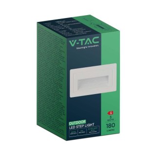 Oprawa schodowa LED V-TAC 3W LED prostokąt biała 230V VT-1130 3000K 180lm
