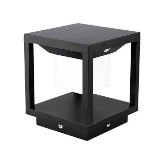 Słupek ogrodowy solarny V-TAC 2W LED czujnik ruchu IP65 czarny VT-11022 3000K 90lm 3 lata gwarancji