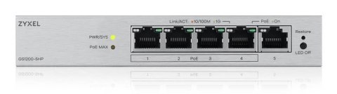 Switch Zyxel GS1200-5HP 5p v3 PoE (PoE+: 4;) 68W Managed Gigabit ZyXEL