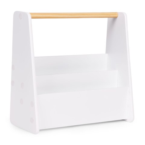 Biblioteczka dziecięca Montessori regał na książki organizer 2 poziomy biały ECOTOYS ECOTOYS