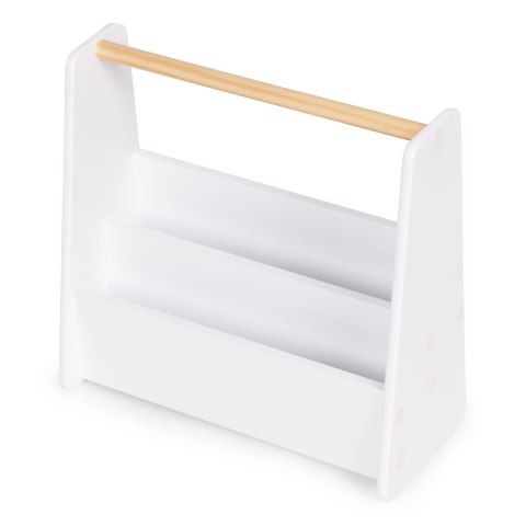 Biblioteczka dziecięca Montessori regał na książki organizer 2 poziomy biały ECOTOYS ECOTOYS