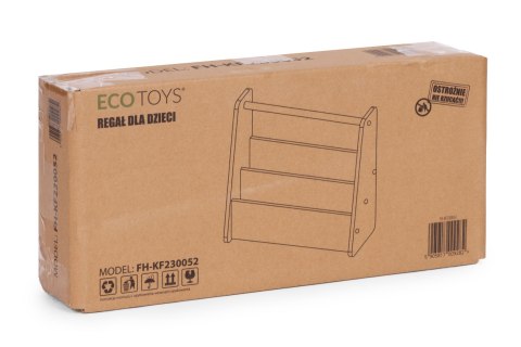 Biblioteczka dziecięca Montessori regał na książki organizer 2 poziomy biały ECOTOYS ECOTOYS