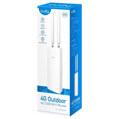 Cudy LT500 router bezprzewodowy Fast Ethernet Dual-band (2.4 GHz/5 GHz) 4G Biały CUDY