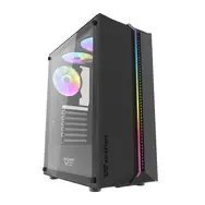 DarkFlash DK151 LED czarny / ATX / 3x 120 mm / 3x USB-A / strona przezroczysta / bez źródła zasilania No name