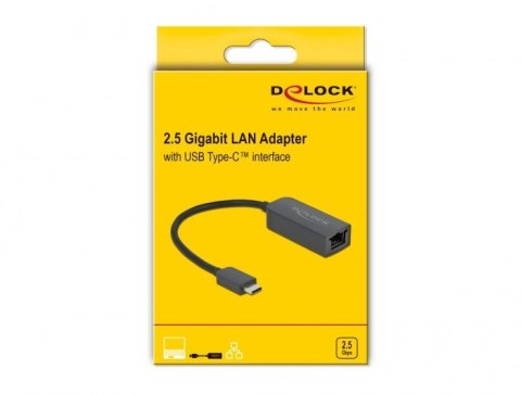 DeLOCK Adapter USB Type-C męski do 2,5 Gigabit LAN kompaktowy DELOCK