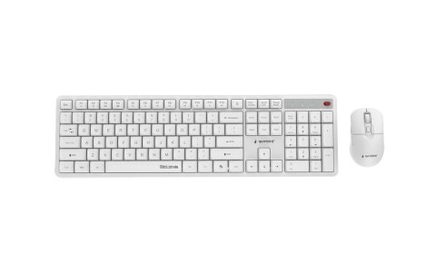 GEMBIRD BEZPRZEWODOWY ZESTAW KLAWIATURY + MYSZ SILENT KEY PRO BUSINESS, BIAŁY, UKŁAD US GEMBIRD