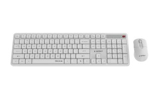 GEMBIRD BEZPRZEWODOWY ZESTAW KLAWIATURY + MYSZ SILENT KEY PRO BUSINESS, BIAŁY, UKŁAD US GEMBIRD