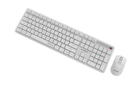 GEMBIRD BEZPRZEWODOWY ZESTAW KLAWIATURY + MYSZ SILENT KEY PRO BUSINESS, BIAŁY, UKŁAD US GEMBIRD