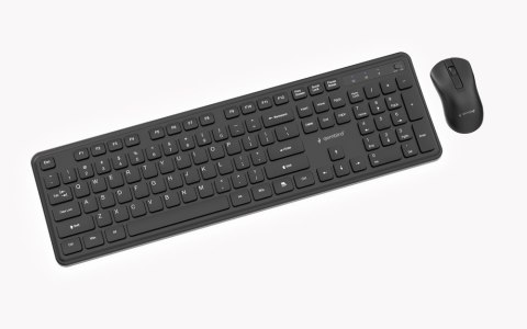 GEMBIRD BEZPRZEWODOWY ZESTAW KLAWIATURY + MYSZ SLIM PRO BUSINESS NA BIURKO, CZARNY, UKŁAD US GEMBIRD