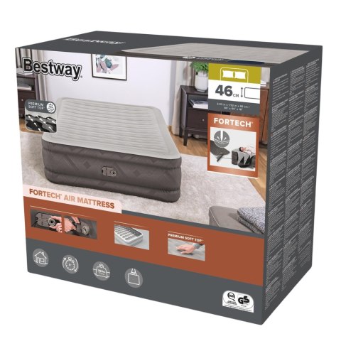 Materac Dmuchany Dwuosobowy Z Pompką Elektryczną 203x152 cm Bestway 69050 BESTWAY