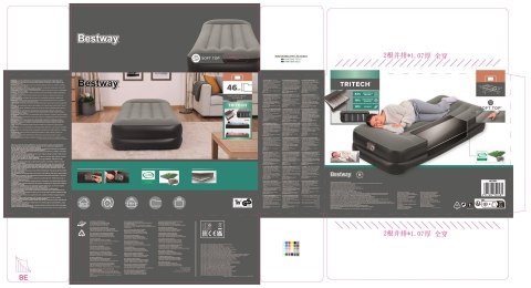 Materac Welurowy Z Pompką Elektryczną 191 x 97 x 46 cm Bestway 67401 Bestway