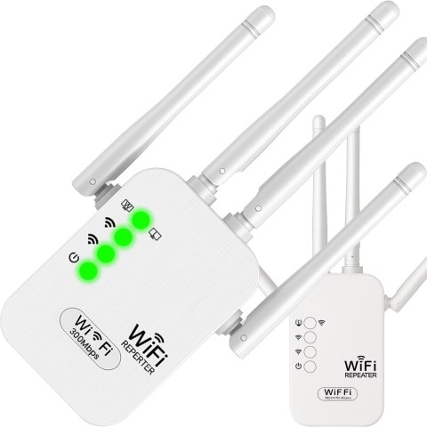 Mocny wzmacniacz sygnału wifi 4-anteny 300mb/s 2.4 ghz repeater zewnętrzny - er1046 RTO