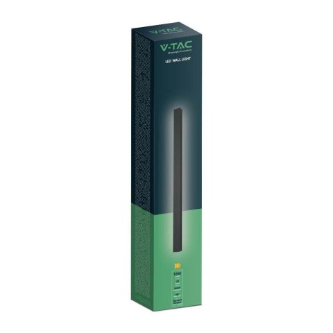 Oprawa ścienna elewacyjna LED linia V-TAC 10W IP65 antracyt 51cm VT-1173 3000K 1250lm