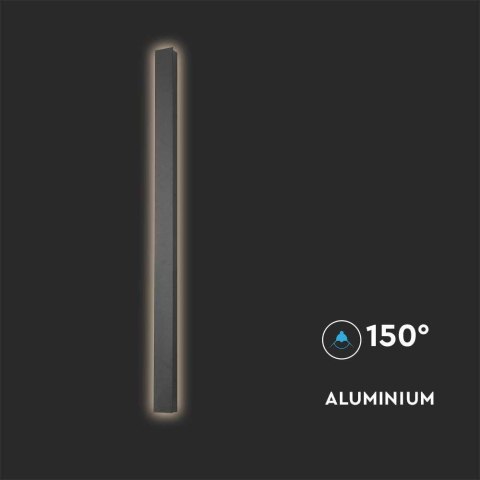 Oprawa ścienna elewacyjna LED linia V-TAC 10W IP65 antracyt 51cm VT-1173 3000K 1250lm