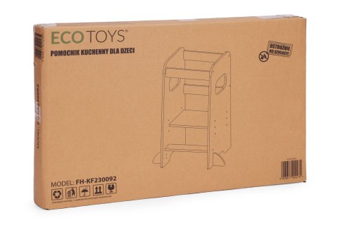 Pomocnik kuchenny kitchen helper Montessori regulowany podest dla dziecka ECOTOYS ECOTOYS